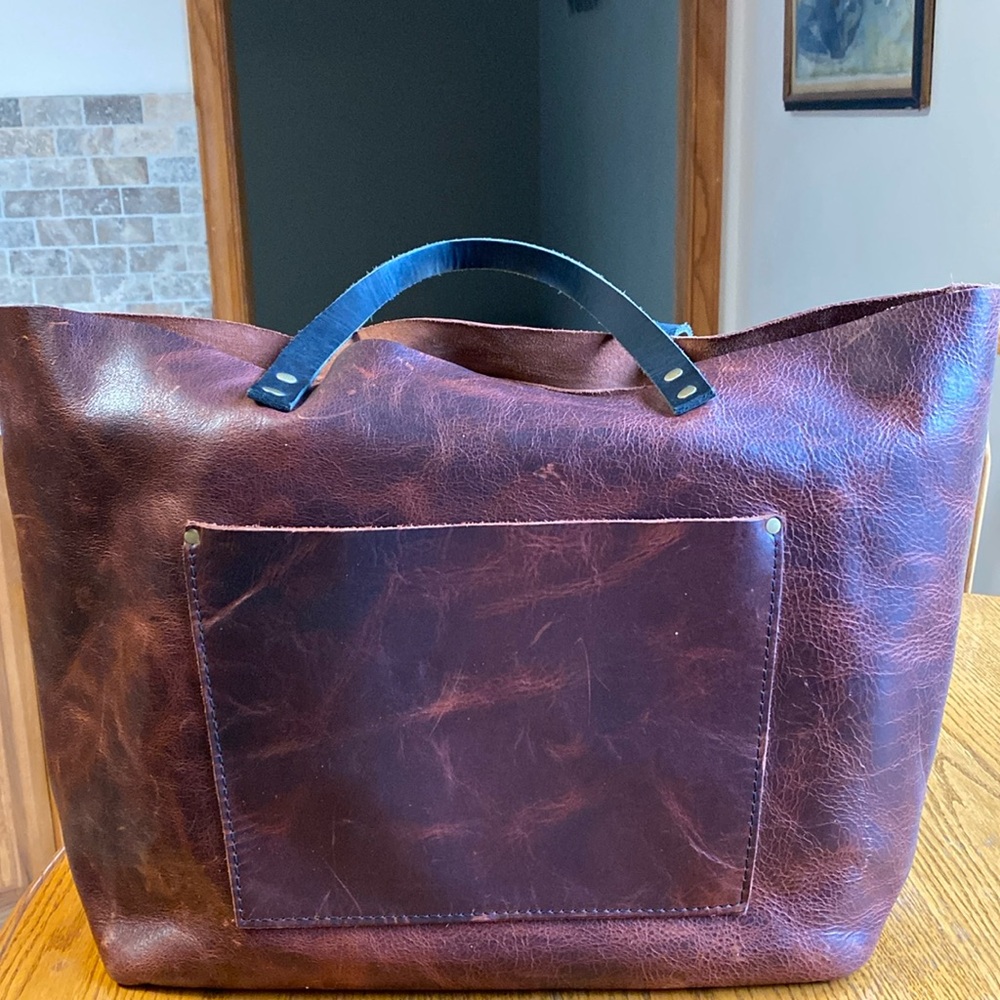 Portland XL Leather Tote Bag